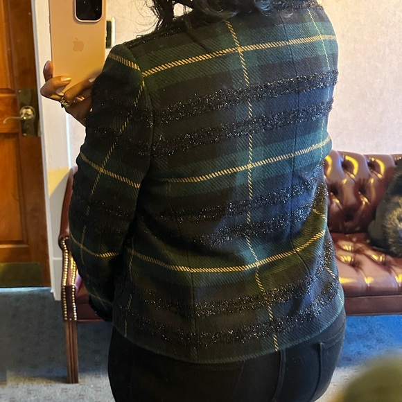 Like New! J. Crew Lady Jacket in Holiday Plaid - Picture 5 of 6